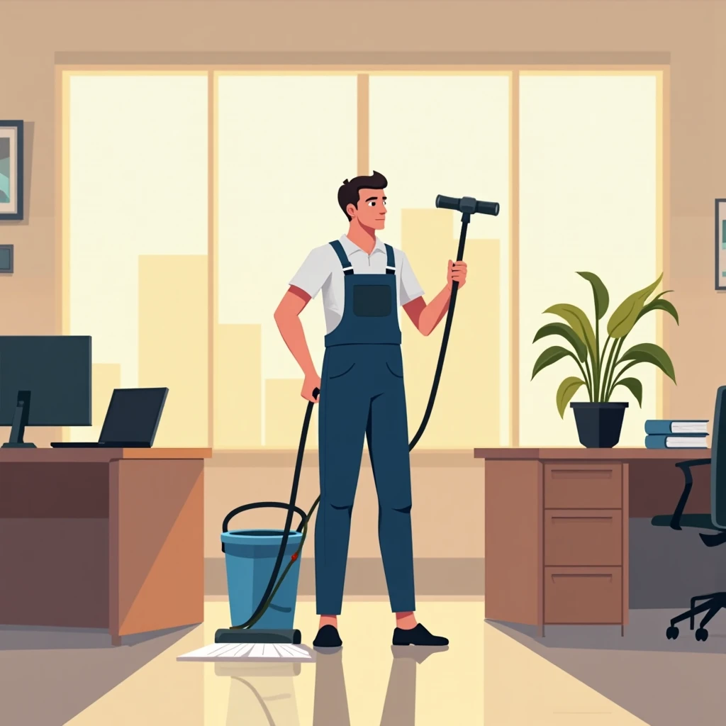 Agent d'entretien au travail