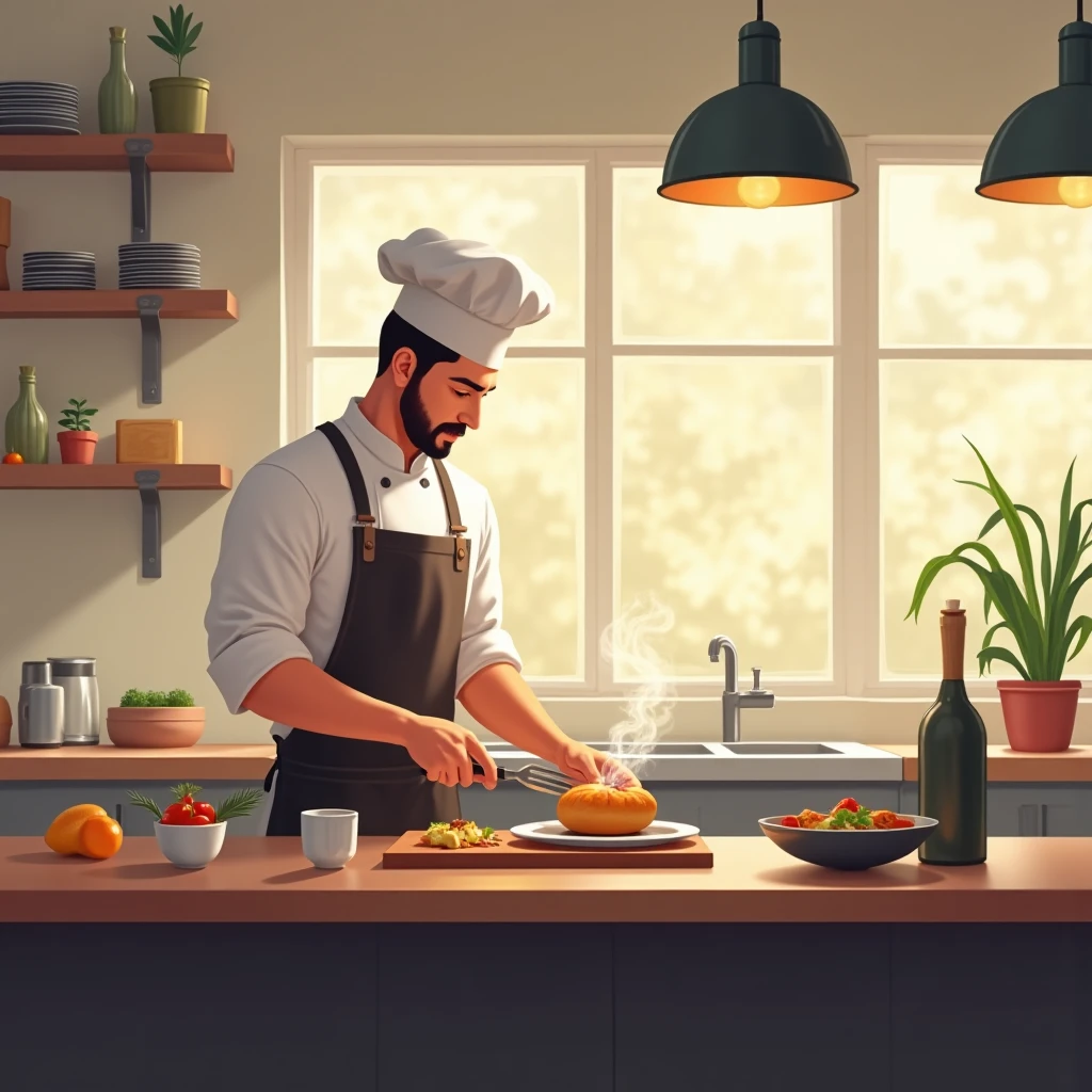 Erfahrener Koch bei der Arbeit