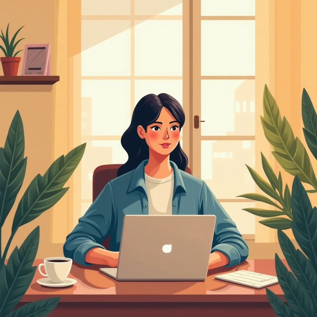 Trabajando desde casa en ventas