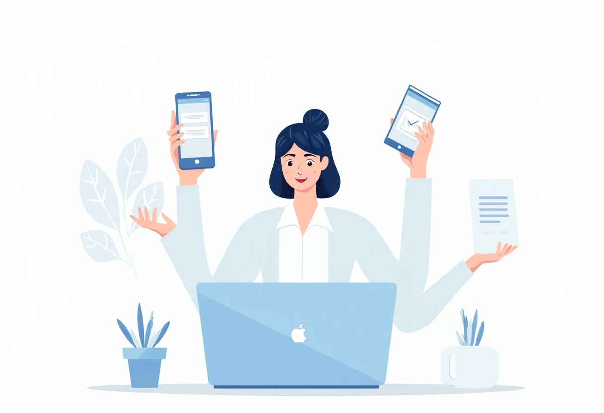 Remote work multitasking