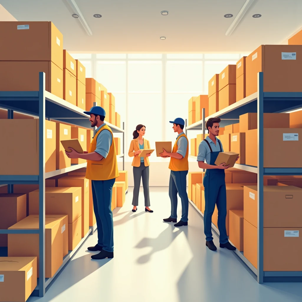 Almacén moderno y organizado