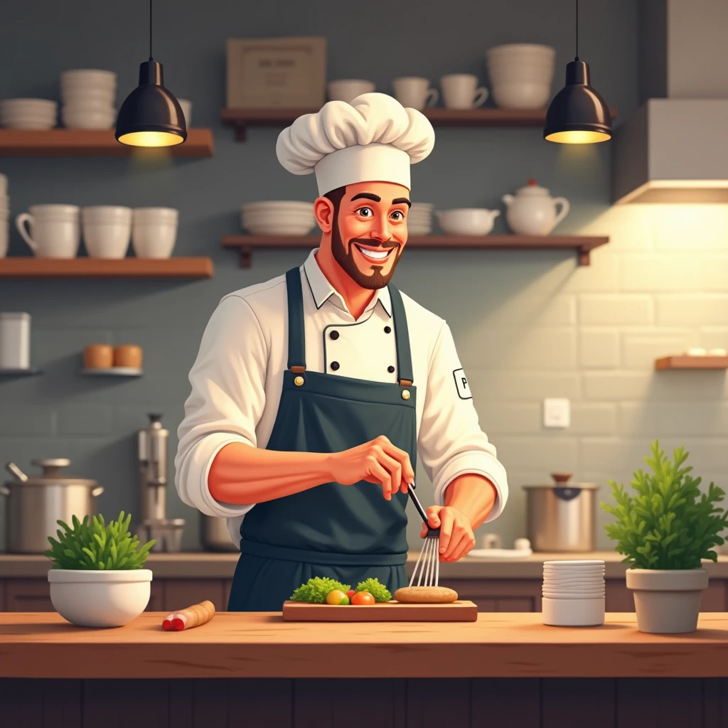 Koch in einer Restaurantküche