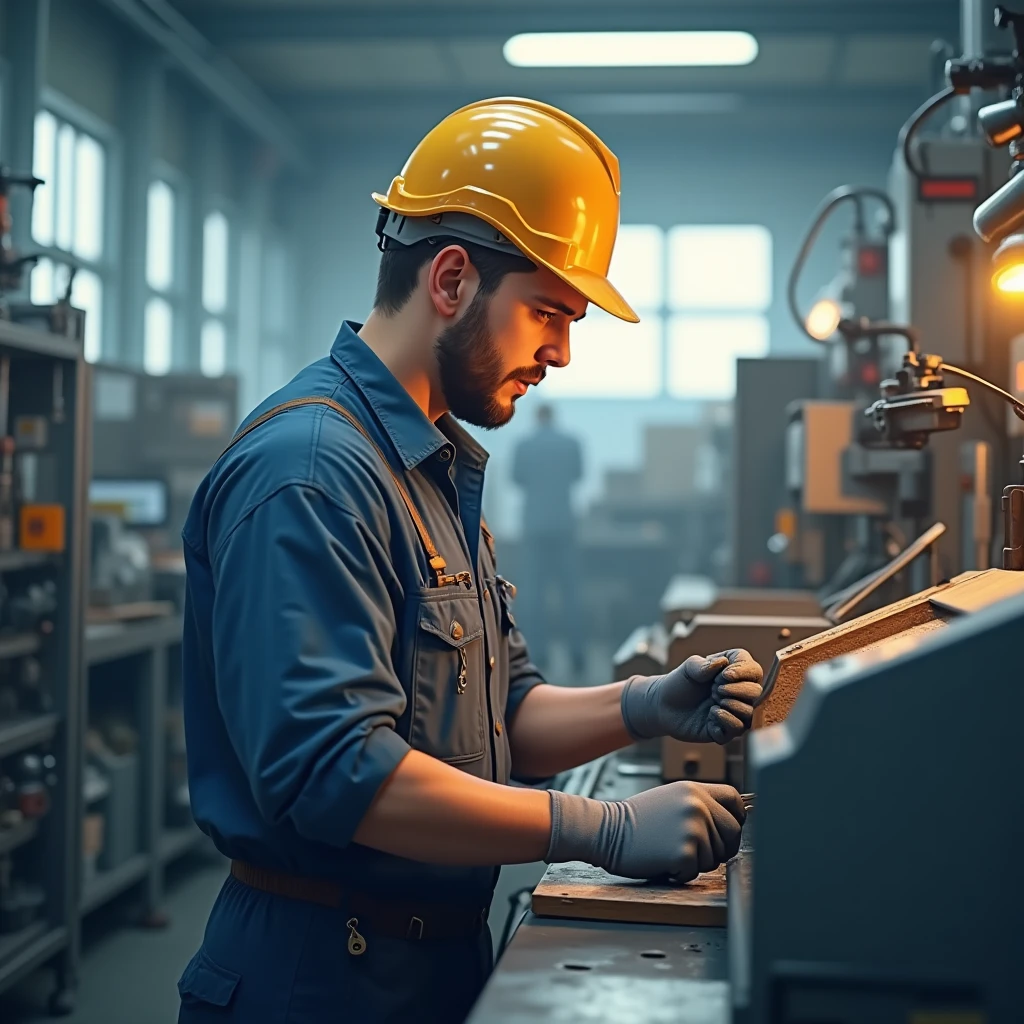 Arbeiter in der Fertigung