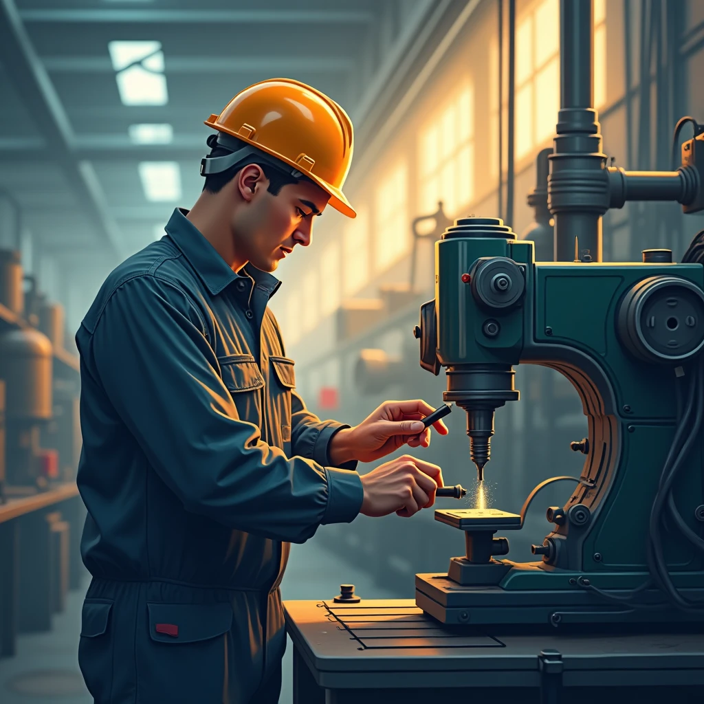 Travailleur en production