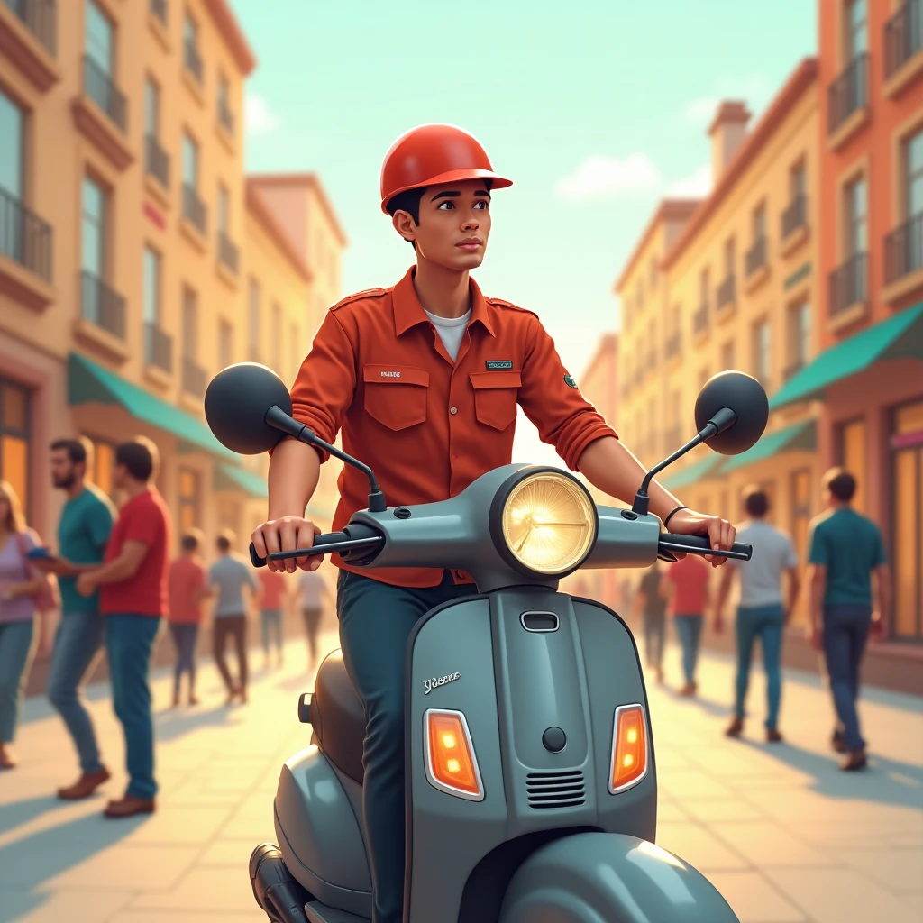 Livreur prêt à partir