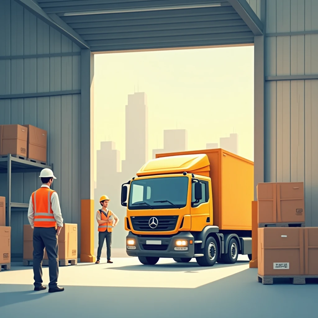 Véhicule de livraison moderne