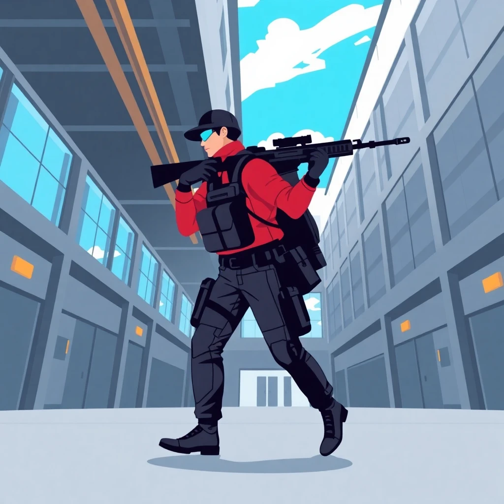 Agent de sécurité en patrouille