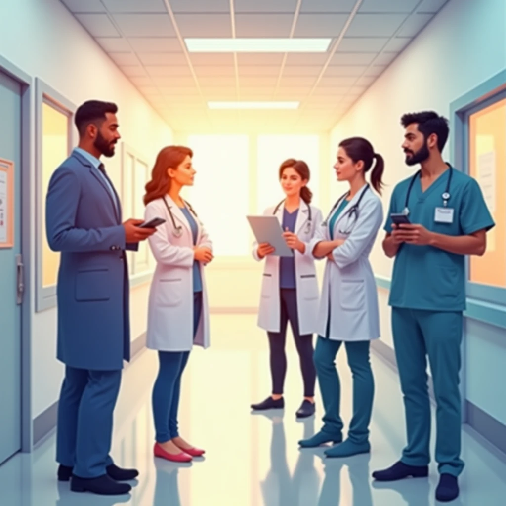 Professionnels de santé en discussion