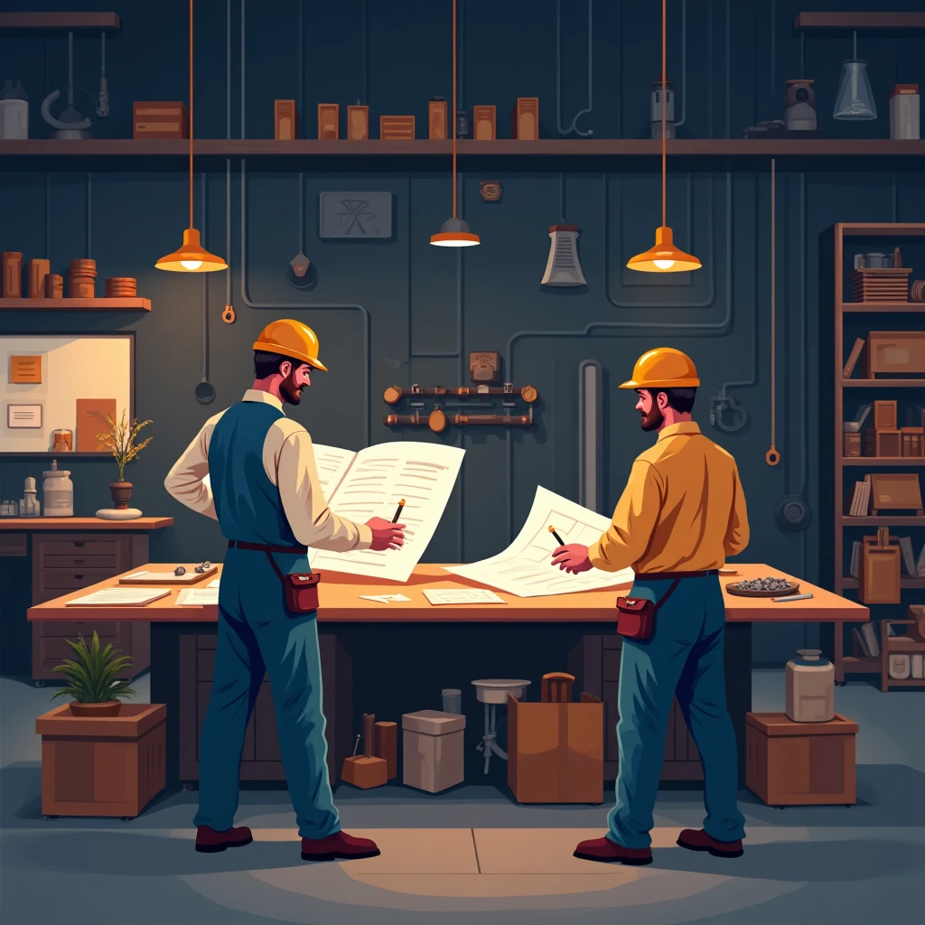 Travailleurs en atelier