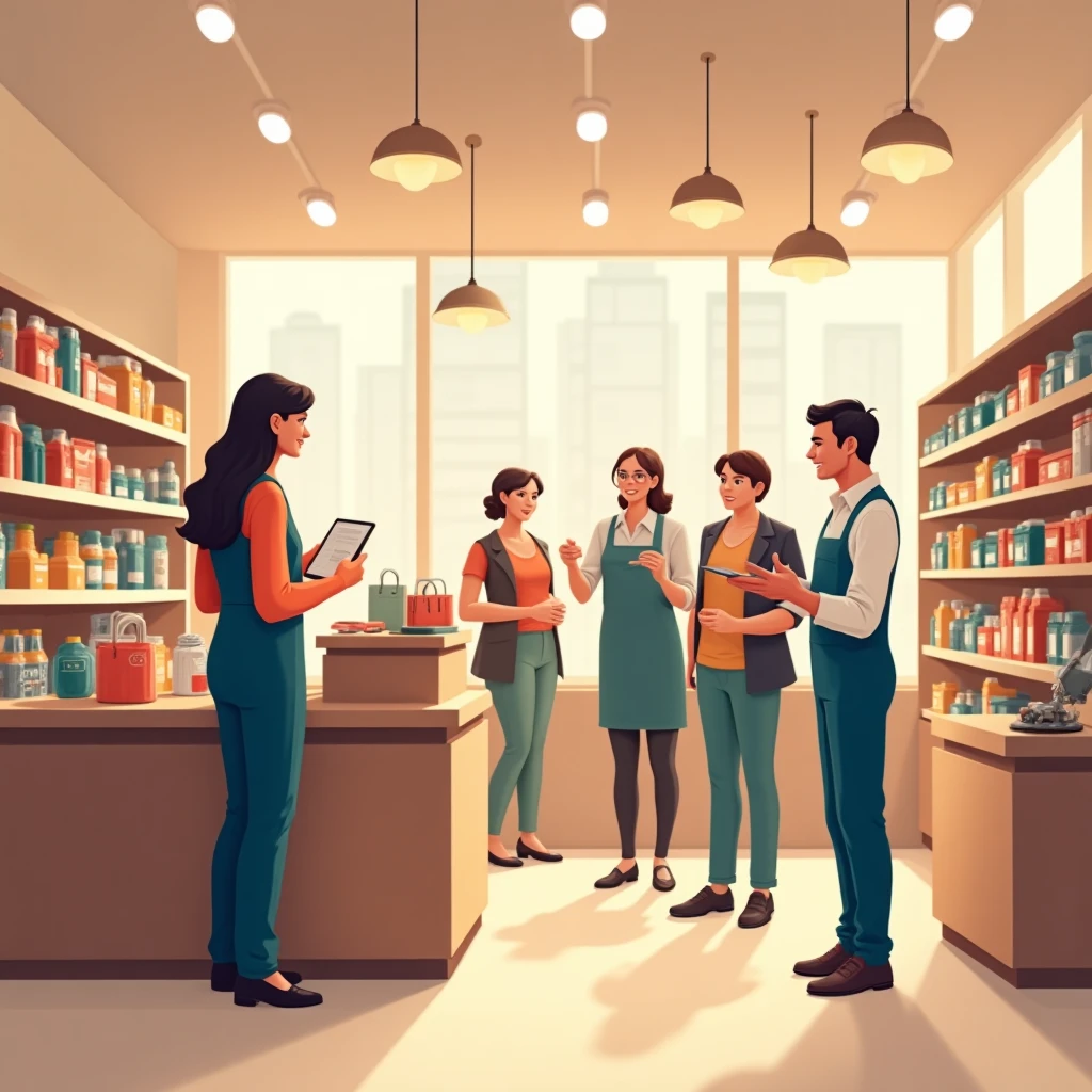 Ambiance de magasin de détail