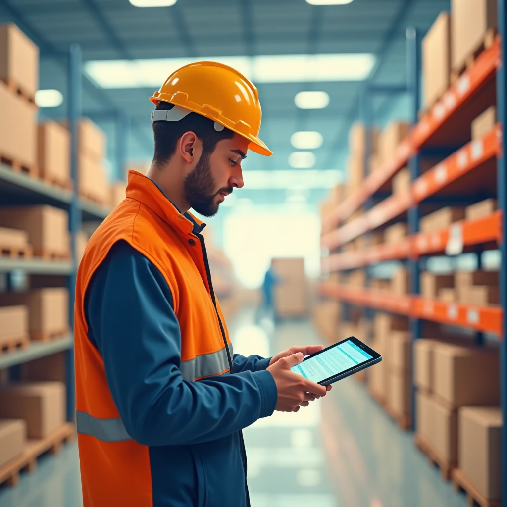 Moderner Lagerarbeitsplatz