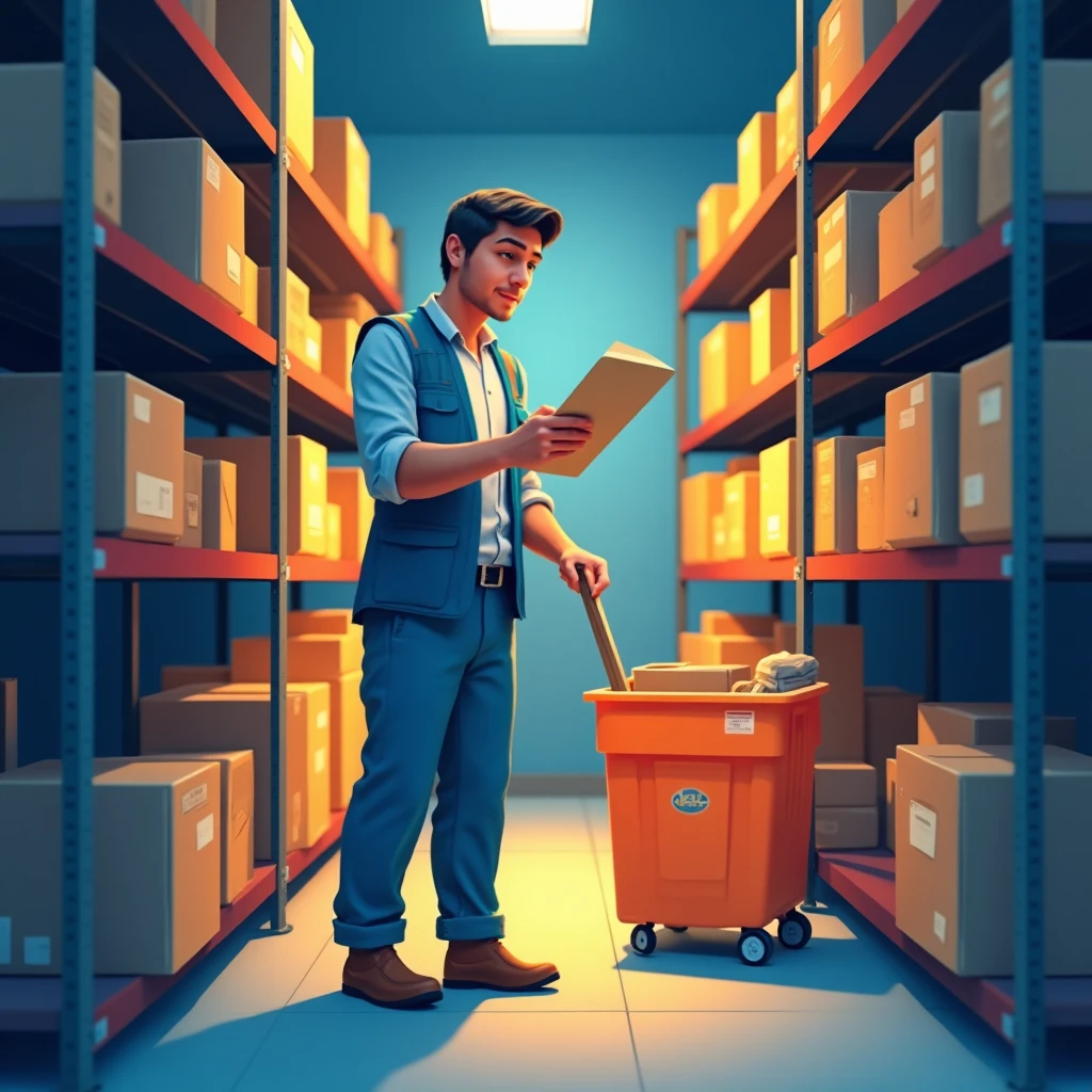 Trabajador de limpieza nocturno