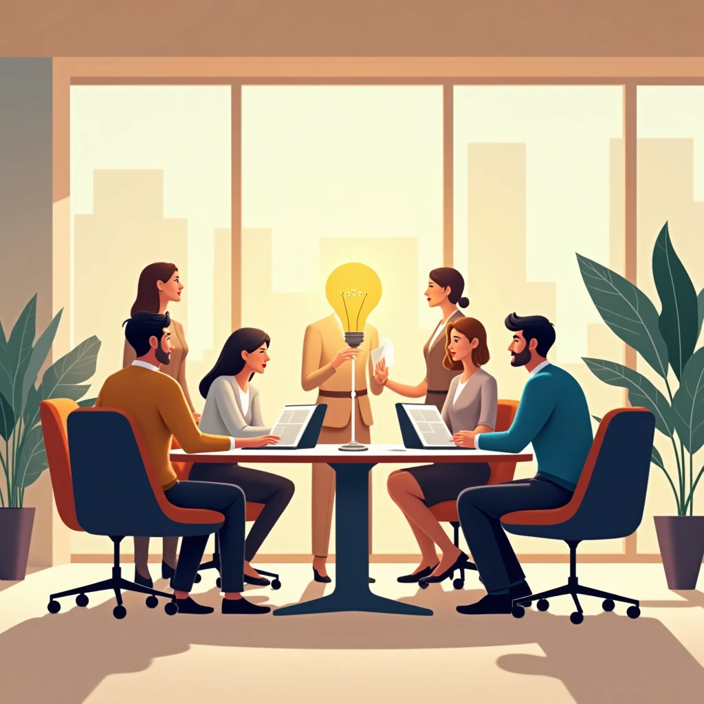 Retail team strategizing