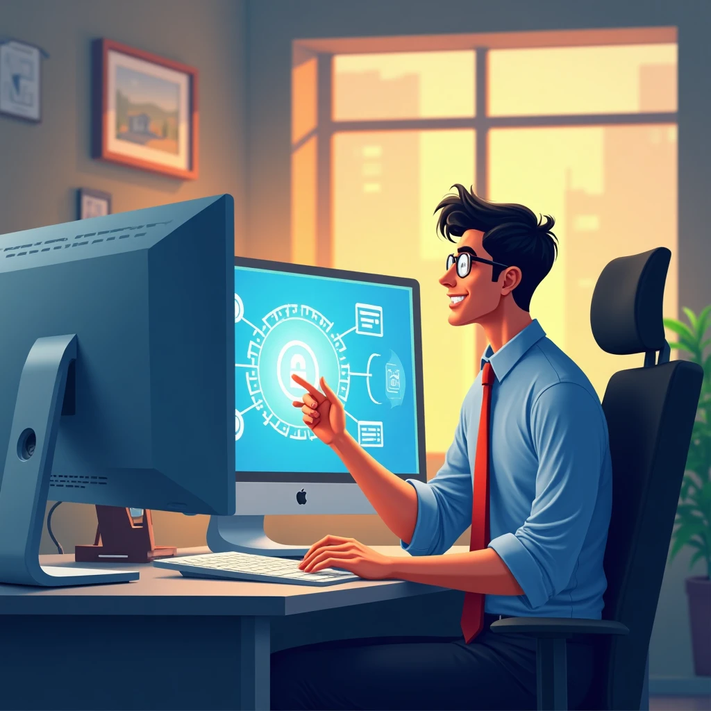 Security specialist at work