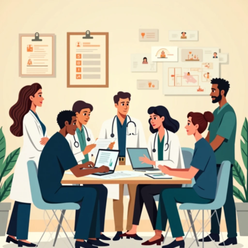 Healthcare professionals discussing opportunities