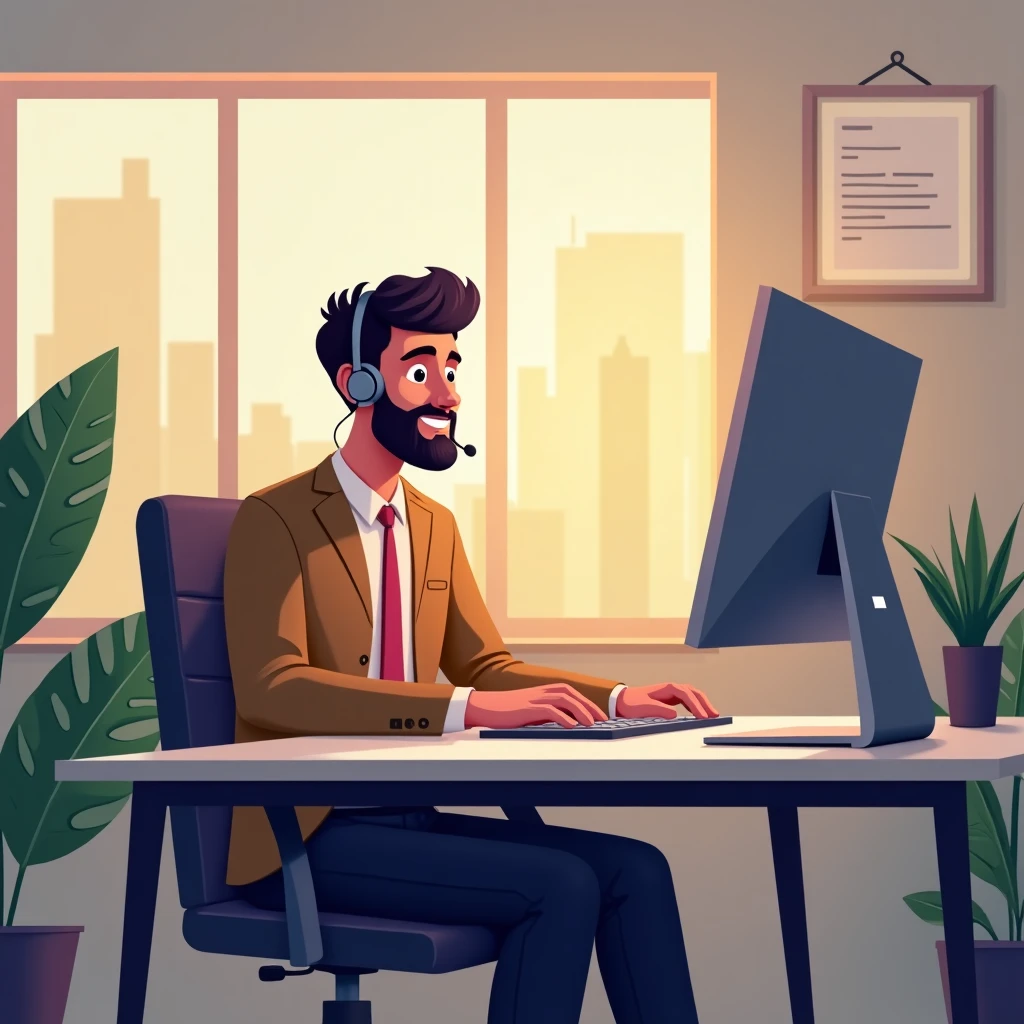 Professional customer service role