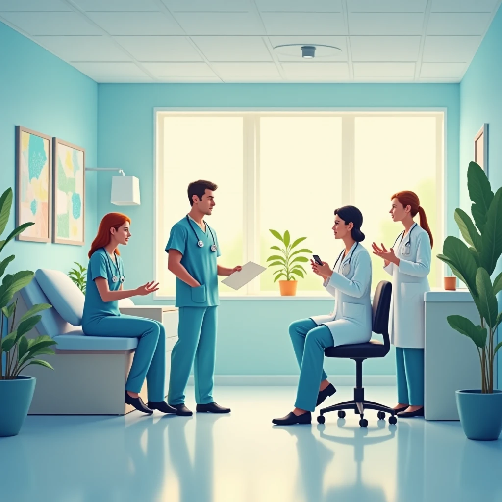 Healthcare team in discussion