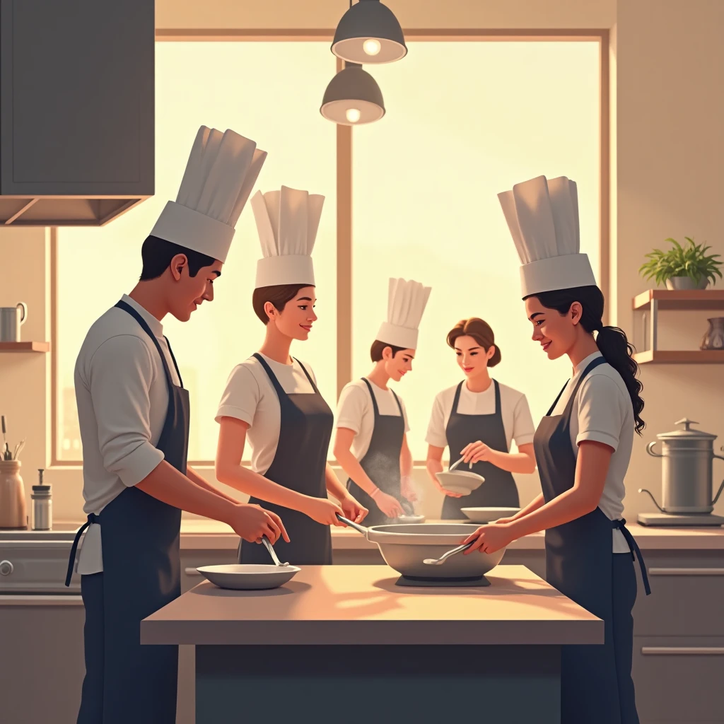 Hotel staff teamwork