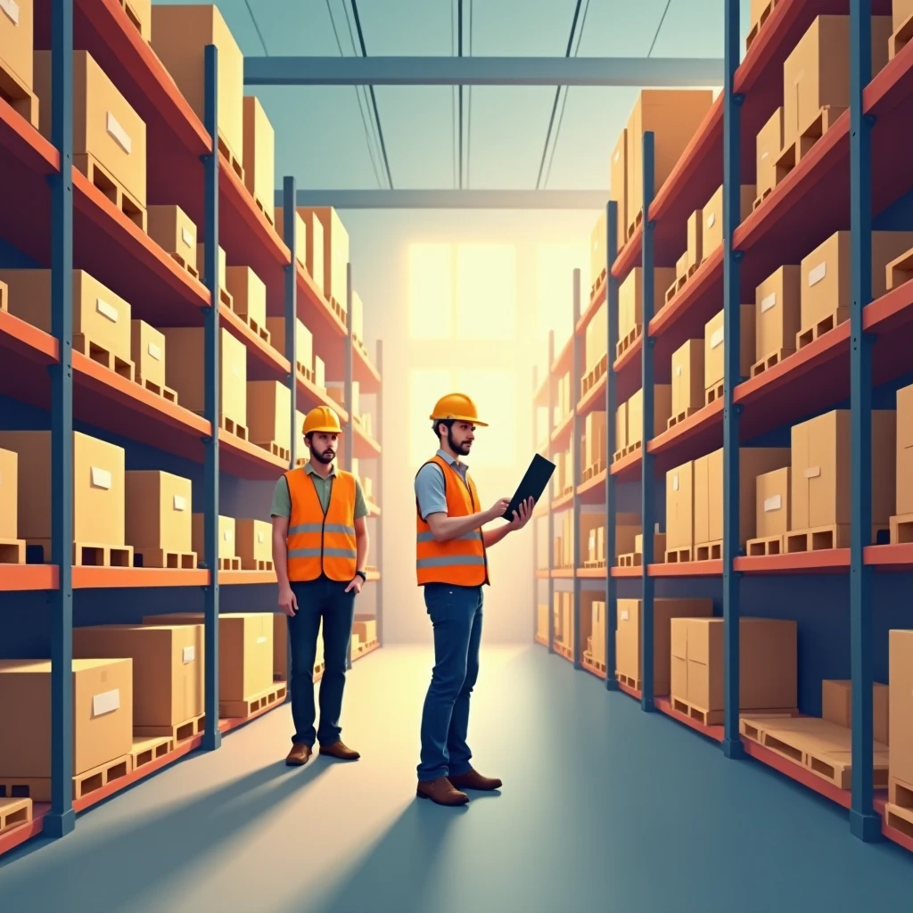 Warehouse supervisor coordinating logistics