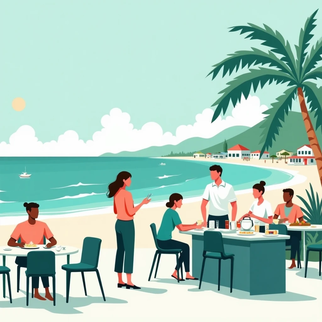 Seasonal beachside restaurant