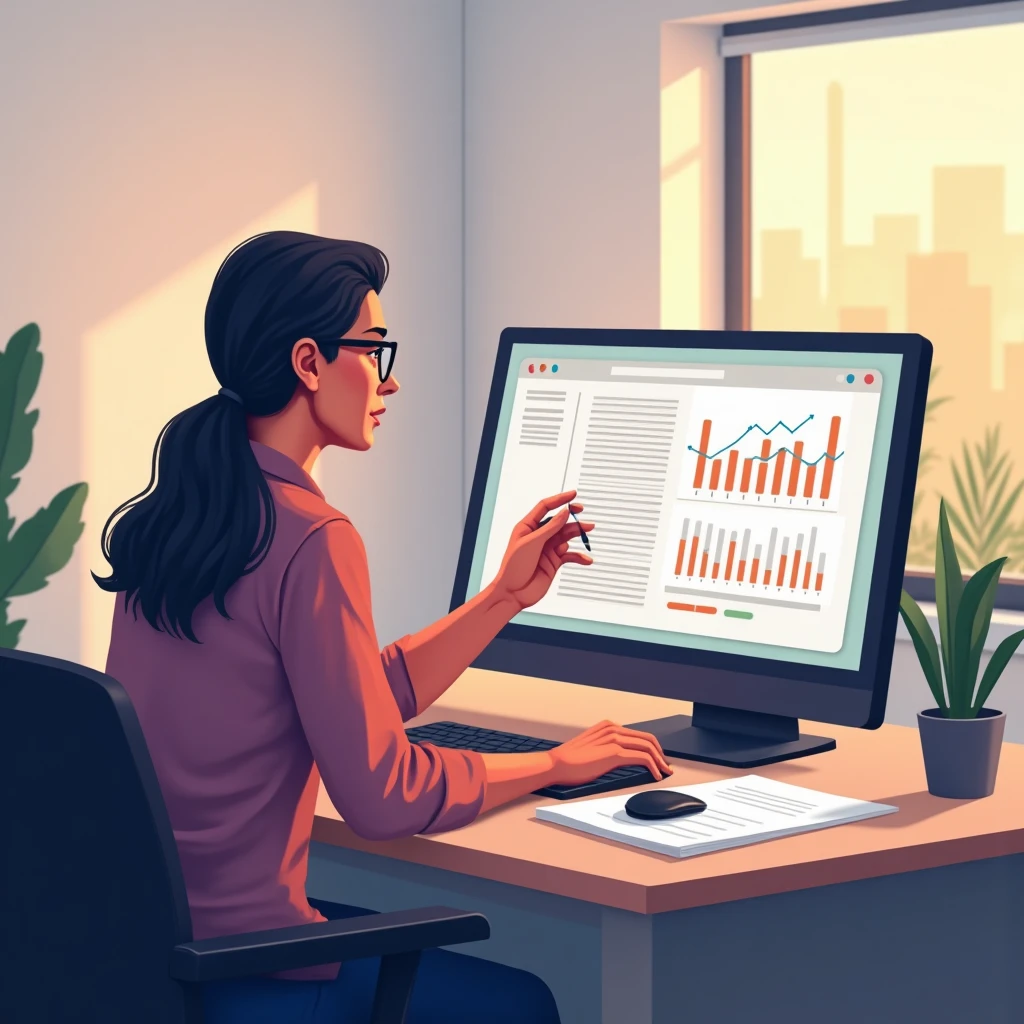 Data professional at work