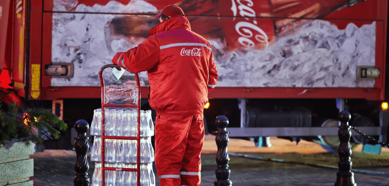 Trabalhador da Coca-Cola.