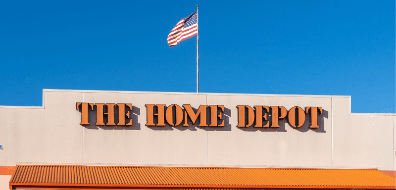 Fachada da The Home Depot nos EUA.